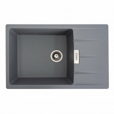 Гранітна мийка для кухні Platinum 7749 ROMA матова Сірий металік