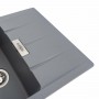 Гранітна мийка для кухні Platinum 7749 ROMA матова Сірий металік