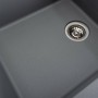 Гранітна мийка для кухні Platinum 7749 ROMA матова Сірий металік