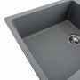 Гранітна мийка для кухні Platinum 7749 ROMA матова Сірий металік