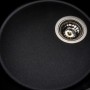 Гранітна мийка для кухні Platinum 5847 ONYX матова (чорна Gold)