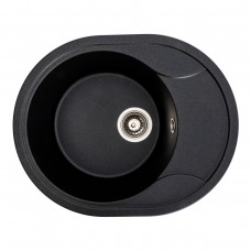 Гранітна мийка для кухні Platinum 5847 ONYX матова (чорна Gold)