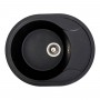 Гранітна мийка для кухні Platinum 5847 ONYX матова (чорна Gold)