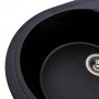 Гранітна мийка для кухні Platinum 5847 ONYX матова (чорна Gold)