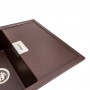 Гранітна мийка для кухні Platinum 8650 DIAMOND матова (мокко)