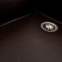 Гранітна мийка для кухні Platinum 8650 DIAMOND матова (шоколад)