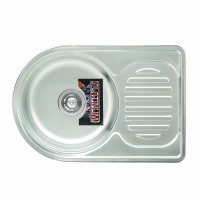 Кухонна мийка з нержавіючої сталі Platinum ДЕКОР 6745 (0,8/180 мм)