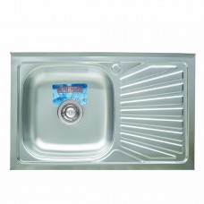 Кухонна мийка з нержавіючої сталі Platinum ПОЛІРОВКА 8050 L (0,7/160 мм)