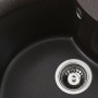 Гранітна мийка для кухні Platinum 480 TURAS матова Шоколад