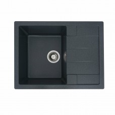 Гранітна мийка для кухні Platinum 6550 INTENSO матова Антрацит