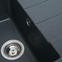 Гранітна мийка для кухні Platinum 6550 INTENSO матова Антрацит