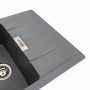 Гранітна мийка для кухні Platinum 7749 ROMA матова Сірий мусон