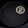 Гранітна мийка для кухні Platinum 5847 ONYX матова (чорний металік)