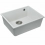 Гранітна мийка для кухні Platinum 5444 OASIS матова Білосніжна