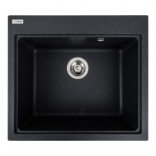 Гранітна мийка для кухні Platinum 5852 VESTA матовий Карбон