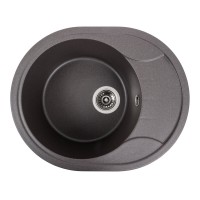 Гранітна мийка для кухні Platinum 5847 ONYX матовий Гренадін