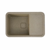 Гранітна мийка для кухні Platinum 7850 CUBE матова Карамель