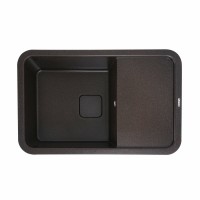 Гранітна мийка для кухні Platinum 7850 CUBE матова Шоколад