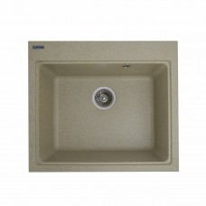 Гранітна мийка для кухні Platinum 5852 VESTA матова Беж