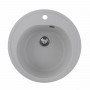 Гранітна мийка для кухні Platinum 510 LUNA матова Біла в крапку