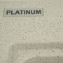 Гранітна мийка для кухні Platinum 5852 VESTA матова Топаз