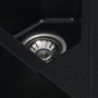 Гранітна мийка для кухні Platinum 9950 PANDORA матова Чорний металік