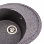 Гранітна мийка для кухні Platinum 5847 ONYX матова (мікс)