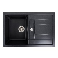 Гранітна мийка для кухні Platinum 7850 TROYA матовий Карбон