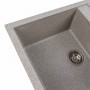 Гранітна мийка для кухні Platinum 7950 Selena матова Сіра