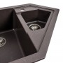 Гранітна мийка для кухні Platinum 9950 PANDORA матовий Гренадін