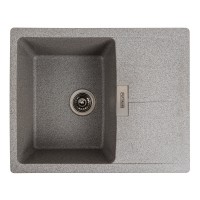 Гранітна мийка для кухні Platinum 6250 ZIRKONE матовий сірий