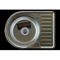 Кухонна мийка з нержавіючої сталі Platinum ДЕКОР 5844 (0,8/180 мм)