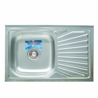 Кухонна мийка з нержавіючої сталі Platinum ДЕКОР 8050 L (0,7/160 мм)