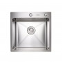 Кухонна мийка Platinum Handmade 500x500x220 (товщина 3,0/1,5 мм корзина та дозатор в комплекті)