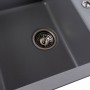 Гранітна мийка для кухні Platinum 7850 TROYA матова Сірий металік
