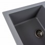 Гранітна мийка для кухні Platinum 7850 TROYA матова Сірий металік