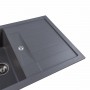 Гранітна мийка для кухні Platinum 7850 TROYA матова Сірий мусон