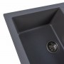 Гранітна мийка для кухні Platinum 7850 TROYA матова Сірий мусон