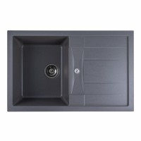 Гранітна мийка для кухні Platinum 7850 TROYA матова Сірий мусон