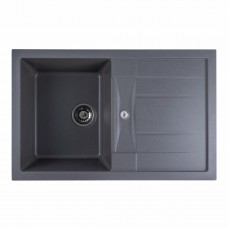 Гранітна мийка для кухні Platinum 7850 TROYA матова Сірий мусон