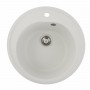 Гранітна мийка для кухні Platinum 510 LUNA матова Білосніжна