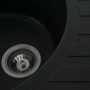 Гранітна мийка для кухні Platinum 6250 SOUL матова Чорний металік