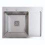Мийка PVD Platinum Handmade 650x500x230 L нержавійка (квадратний сифон 3,0/1,0)