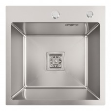 Мийка Platinum Handmade НSB 450x450x220 нержавійка (квадратний сифон.3,0/1,0)