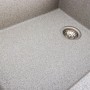 Гранітна мийка для кухні Platinum 8650 DIAMOND матова (сіра)