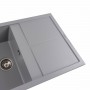 Гранітна мийка для кухні Platinum 7950 Selena матова Сірий металік