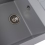 Гранітна мийка для кухні Platinum 7950 Selena матова Сірий металік