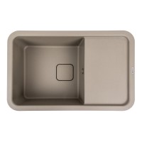 Гранітна мийка для кухні Platinum 7850 CUBE матовий Титан