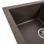 Гранітна мийка для кухні Platinum 7850 TROYA матова Темна скеля