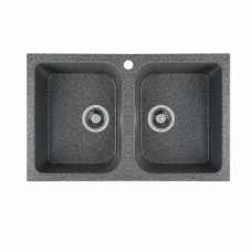 Гранітна мийка для кухні Platinum 7648W TWIN глянець Мікс